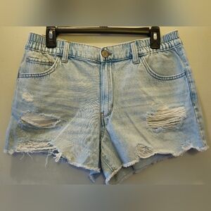SO Light Blue Distressed Women Shorts